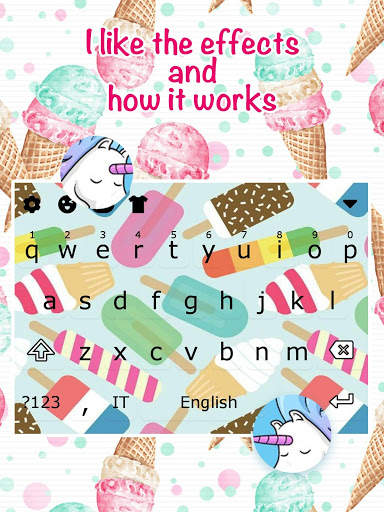 Summer Ice Cream Free Keyboard Theme screenshot 3