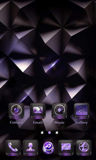 Black Purple GO Launcher Theme screenshot 2