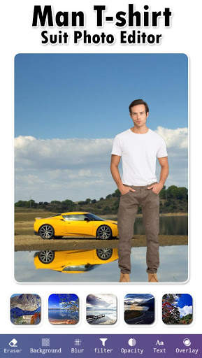 Man T-Shirt Suit Photo Editor screenshot 5