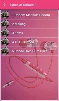 Dhoom 3 Songs Lyrics screenshot 2