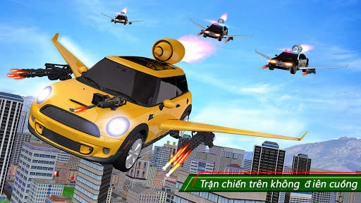 Flying Car Shooting- siêu Xe hơi Bay Trò chơi screenshot 1