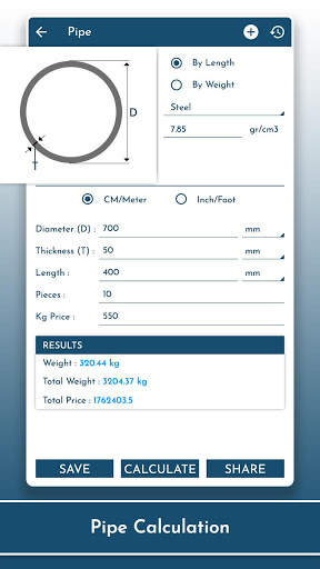 Steel Weight Calculator & Metal Calculator screenshot 4