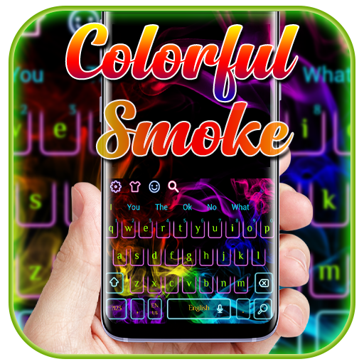 Colorful Smoke SMS Keyboard Theme icon