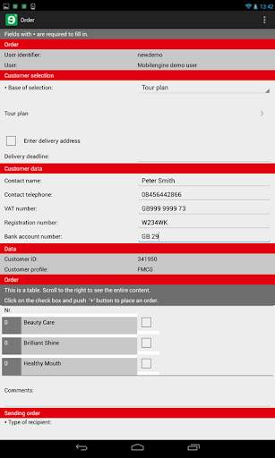 Mobilengine mobile workflow screenshot 3