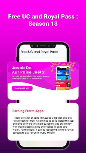 Daily Win UC and Elite Pass For All Seasons 2020 screenshot 5