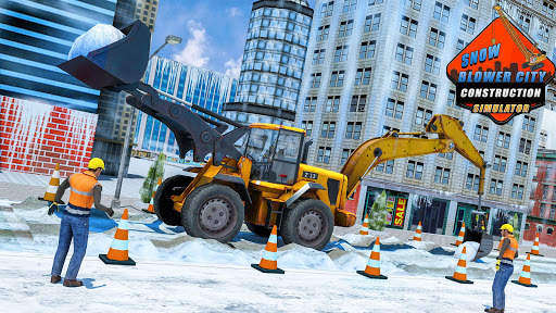 Snow excavator & road construction games 2020 screenshot 1