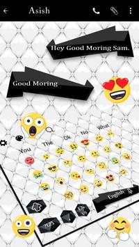 SMS Keyboard Black and White Theme screenshot 2