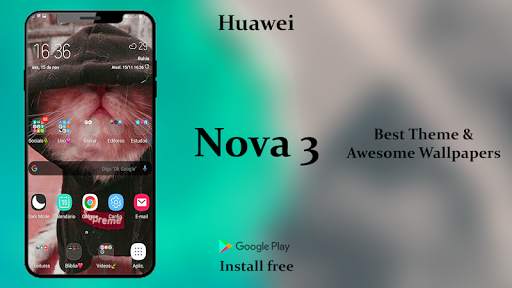 Theme for Huawei Nova 3: Huawei Nova 3 launcher screenshot 1