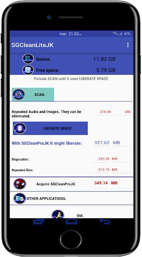 SGCleanLite Clean Liberate Space screenshot 1