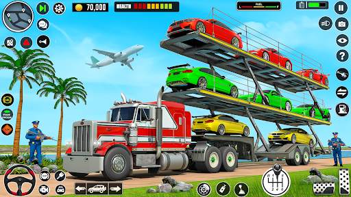 Crazy Car Transport Truck Game screenshot 1