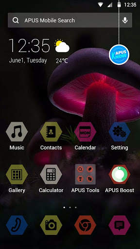 Mushrooms-APUS Launcher theme screenshot 1