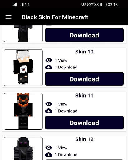 Black Skin for Minecraft PE screenshot 7