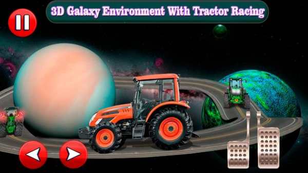 Galaxy Farming Tractor : Space Racing Game screenshot 1