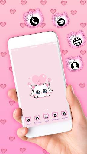 Pink Kitty Launcher screenshot 5