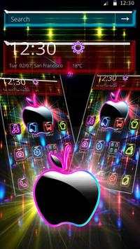 Black Neon Apple Launcher Theme screenshot 4