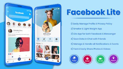 Lite Messenger for Facebook lite screenshot 1