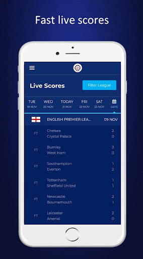 Fastest Football Live Scores screenshot 1