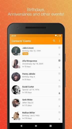 Contacts' Birthdays screenshot 1