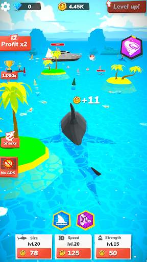 Idle Shark World - Tycoon Game screenshot 2