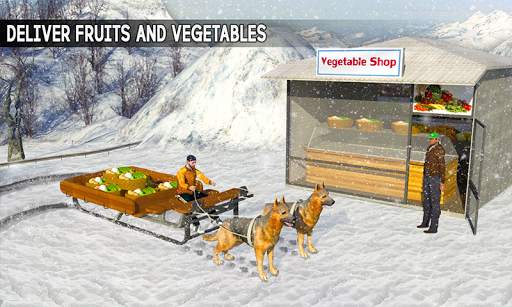 Snow Dog Sledding Transport: Dog Simulator Games screenshot 4