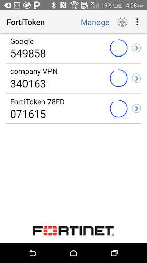 FortiToken Mobile screenshot 1