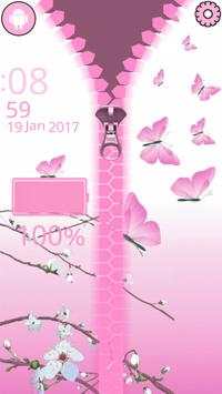 Butterfly Zipper Lock Screen screenshot 3