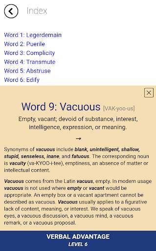 Verbal Advantage - Level 6 screenshot 6