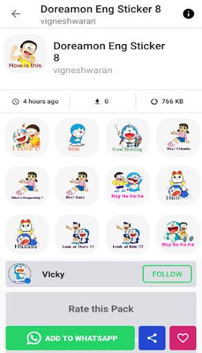 Doraemon Stickers for WhatsApp - WAStickerApps screenshot 3