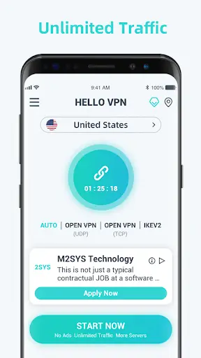 HelloVPN - Free Fast Stable Best Unlimited Proxy скриншот 3