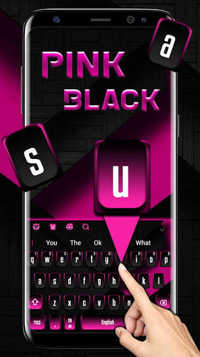 Classic Pink and Black Keyboard screenshot 2