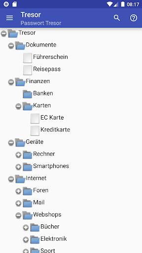 Passwort Tresor screenshot 1
