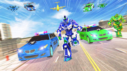 US Police Car Robot Transformation: Robot Strike screenshot 1