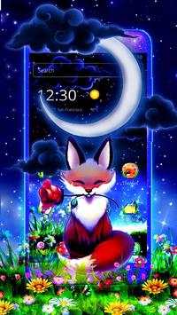 Cute wolf night theme screenshot 1