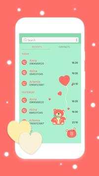 Cute Heart Dialer Contact Theme screenshot 2