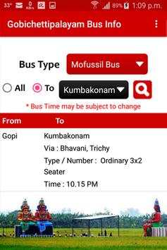 Gobichettipalayam Bus Info screenshot 8