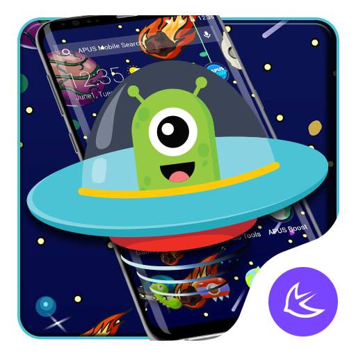 Cute Cartoon Alien APUS Launcher theme 63.0.1001