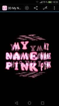 3D My Name Pink Live Wallpaper screenshot 2