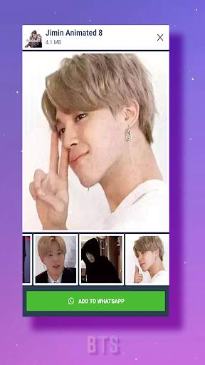 Jimin BTS Animated Stickers WA screenshot 2