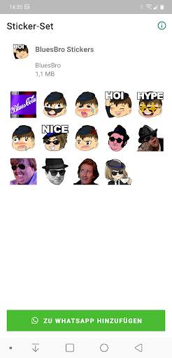 BluesBro Emotes for WhatsApp screenshot 2
