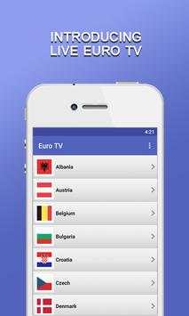 Euro TV,Mobile TV : Live TV screenshot 1