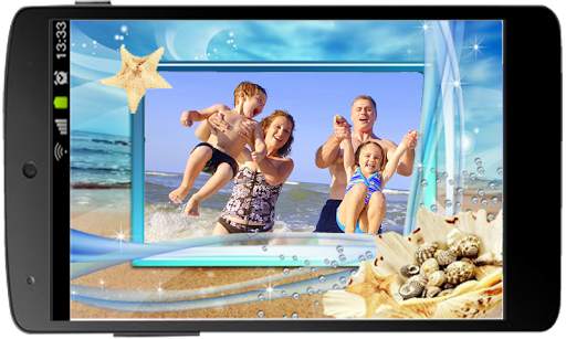 Summer Beach Photo Frame 1 تصوير الشاشة