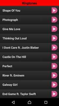 Ed Sheeran Ringtones / Songs screenshot 1