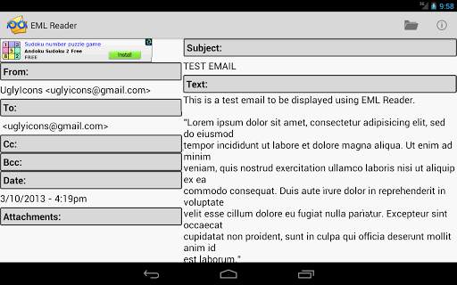 EML Reader FREE screenshot 6