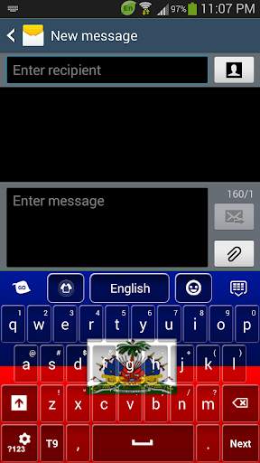 Haiti Flag Keyboard screenshot 1