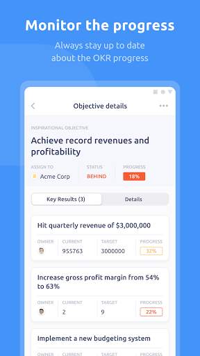 Plai - OKR app screenshot 2