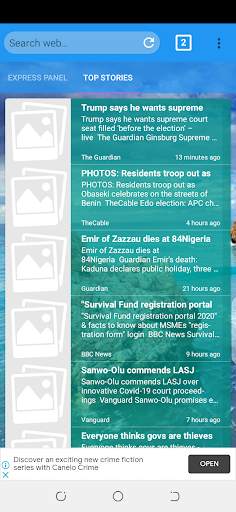 X Browser screenshot 2