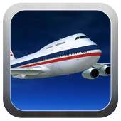 Aircraft driving simulator 3D logo