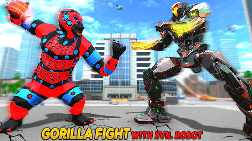 Angry Gorilla Car Robot Transform: King Kong Game screenshot 1