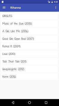 Rihanna Song Lyrics screenshot 1