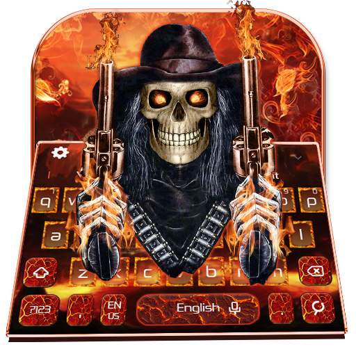 Horror Skull Cowboy Keyboard Theme 10001002